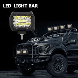 8D 9 - 23in 180W-480W Off Road LED Light Bar with 2x60W Work Light Wire Kit 12V 24V Led Bar for Car Jeep Truck 4x4 ATV Boat