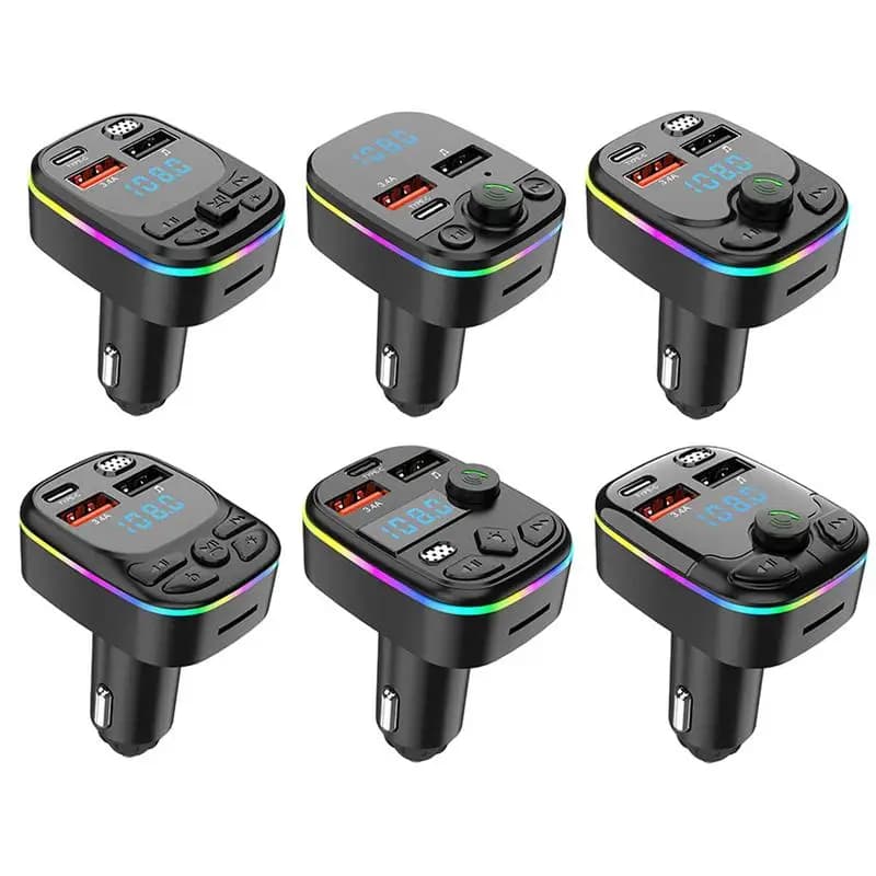 FM Transmitter for Car LED Display Car MP3 Player Wireless FM Transmitter 5.0 USB C Car Charger Multifunctional Car Radio Music