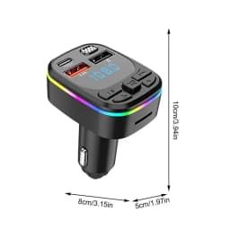 FM Transmitter for Car LED Display Car MP3 Player Wireless FM Transmitter 5.0 USB C Car Charger Multifunctional Car Radio Music