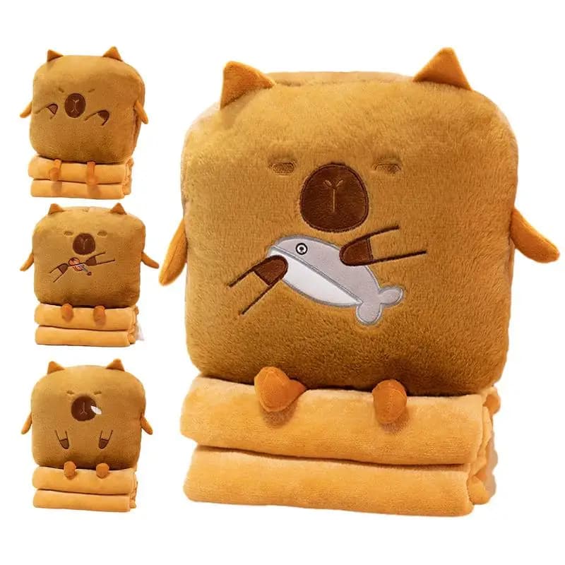 Travel Blanket And Pillow Multi-Function Plush Pillow With Blanket Winter Hugging Pillow Stuffed Animals For Sleeping Travelling