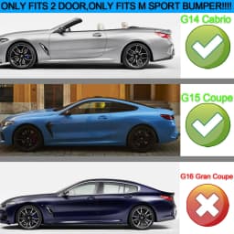 Rear Bumper Diffuser Lip W/ LED For BMW 8 Series G14 G15 M850i 2-Door 2018-2023