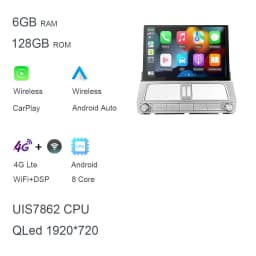 QLED 1920*720 Carplay 12.3" Android 13.0 8GB+128GB Car radio GPS WIFI multimedia For Toyota Land Cruiser Prado 150 2018 - 2022