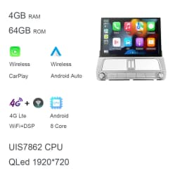 QLED 1920*720 Carplay 12.3" Android 13.0 8GB+128GB Car radio GPS WIFI multimedia For Toyota Land Cruiser Prado 150 2018 - 2022