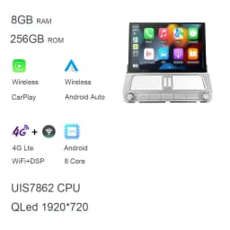 QLED 1920*720 Carplay 12.3" Android 13.0 8GB+128GB Car radio GPS WIFI multimedia For Toyota Land Cruiser Prado 150 2018 - 2022