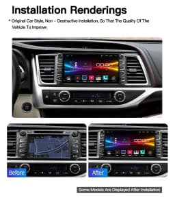 Carplay 10.1" IPS Android 14.0 4G+128G 8Core SIM Car DVD Player GPS Map WIFI 2 din RDS autoradio For Honda Highlander 2015-2017