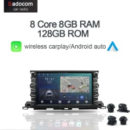 Carplay 10.1" IPS Android 14.0 4G+128G 8Core SIM Car DVD Player GPS Map WIFI 2 din RDS autoradio For Honda Highlander 2015-2017