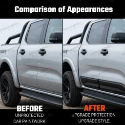 Side Door Cover Body Cladding For Ford Ranger Next-Gen T9 2023+Double Cab Protector Cover Trim Wildtrak XLT XLS Car Accessories