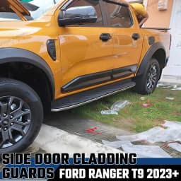 Side Door Cover Body Cladding For Ford Ranger Next-Gen T9 2023+Double Cab Protector Cover Trim Wildtrak XLT XLS Car Accessories