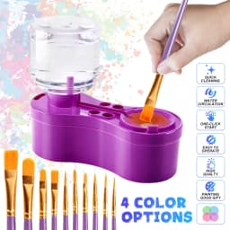Paint Brush Cleaner Painting Supplies With Drainage And Brush Holder Tool For Acrylic Watercolor Water-Based Coating Kid Gift
