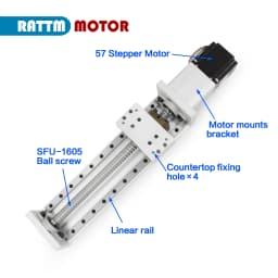 ZBX80 CNC Linear Guide Actuator Stage Rail Motion Slide Table & SFU1605 Ball screw 200mm / 400mm Travel