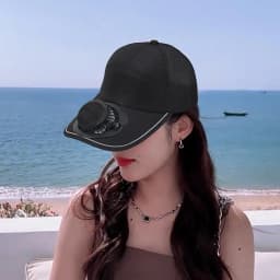 Summer Outdoor Sports Hats Sunscreen Solar Powered Fan Hat Sun Protection Hat with Solar Cool Fan Bicycling Climbing Hat