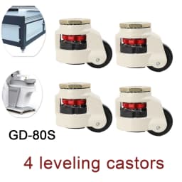 4pcs/Set Swivel Workbench Heavy Duty Machine Levelling Castors Wheels Total Load Capacity 1000kg