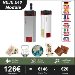 NEJE E40 Laser Engraver Module 11W 450NM HD Fixed Focus 2 X Beam DIY CNC Cutting Engraving Printer Machine Tool for Wood Metal