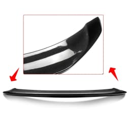 MAGICKIT For 2017-2022 Tesla Model 3 V Style Sport Trunk Lid Spoiler Wing Carbon Fiber Look CAR accessories ABS Plastic