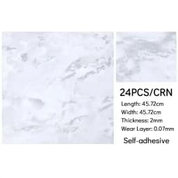 24Pcs Square Self Adhesive Stone Effect Floor Tiles