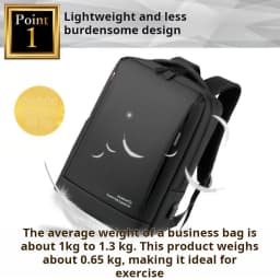 Business Backpack Men's Fashion Large Capacity Waterproof Thin 50 Years Old 40 Years Old A4 Lightweight Multifunctional Commuter
