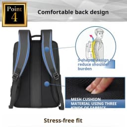 Business Backpack Men's Fashion Large Capacity Waterproof Thin 50 Years Old 40 Years Old A4 Lightweight Multifunctional Commuter