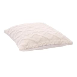 Plush Throw Pillow with Pillow Insert White 45cm x 45cm