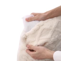 Plush Throw Pillow with Pillow Insert White 45cm x 45cm
