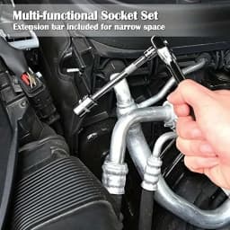 Car Repairing Tools 53Pcs/Set Flexible Socket Kit 1/4" Ratchet Wrench Drive Car Repairing Tools