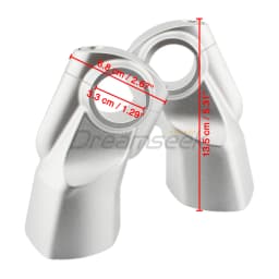 Silver Handlebar Riser Clamp Move Back for Triumph Rocket 3R 3GT 2019-2024 Motorcycle Handle Bar Mount Adapter Set CNC Aluminum