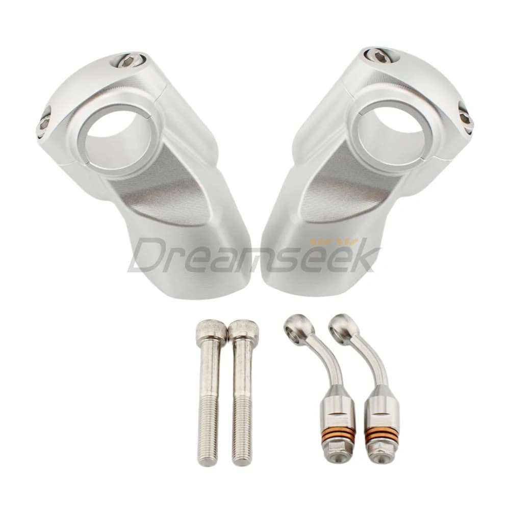 Silver Handlebar Riser Clamp Move Back for Triumph Rocket 3R 3GT 2019-2024 Motorcycle Handle Bar Mount Adapter Set CNC Aluminum