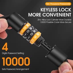 WEST BIKING Portable Bicycle Chain Lock Safety Anti-theft MTB Road Bike Password Lock Scooter Electric E-Bike Cycling Accessorie