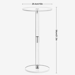 Acrylic Drink Table Clear Small Round End Table Transparent Acrylic Home Room Side Table For Drinks Snacks Phones and Coffee