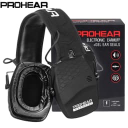 PROHEAR Electronic Shooting Ear Protection Muffs Hearing Protecter Hunting Sound Amplification Earmuffs NRR 23dB for Gun Range