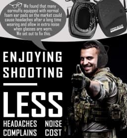 PROHEAR Electronic Shooting Ear Protection Muffs Hearing Protecter Hunting Sound Amplification Earmuffs NRR 23dB for Gun Range