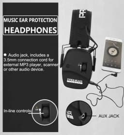 PROHEAR Electronic Shooting Ear Protection Muffs Hearing Protecter Hunting Sound Amplification Earmuffs NRR 23dB for Gun Range