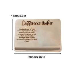 Difference Maker Notepad NotePad Holder & Desk Organizer Wooden Notepad & Pen Holder Sticky Note Pad Dispenser for Home School