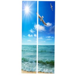 3 Wall Stickers Landscape Water Self- Door Murals , C, 77x200cm