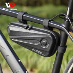 WEST BIKING Waterproof Bicycle Frame Bag EVA Hard Shell Tools Storage Panniers MTB Road Bike Bag Top Tube Cycling Accessories