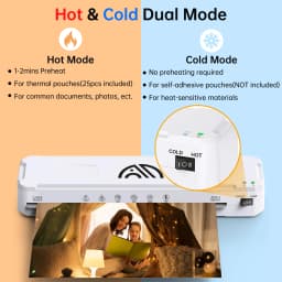 Buyounger Laminator A3, Laminator Machine with Hot and Cold Settings and 30 Pouches for A3 A4 A5 A6, Laminator with PaperTrimmer