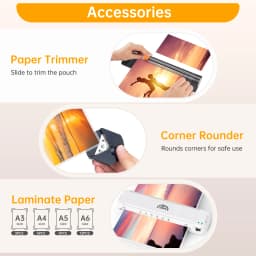 Buyounger Laminator A3, Laminator Machine with Hot and Cold Settings and 30 Pouches for A3 A4 A5 A6, Laminator with PaperTrimmer