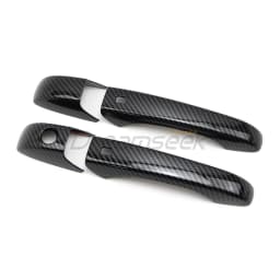 Car Exterior Door Handle Cover for Chrysler 300 300C / Dodge Magnum 2005 2006 2007 2008 Carbon Fiber Style with Smart Keyhole