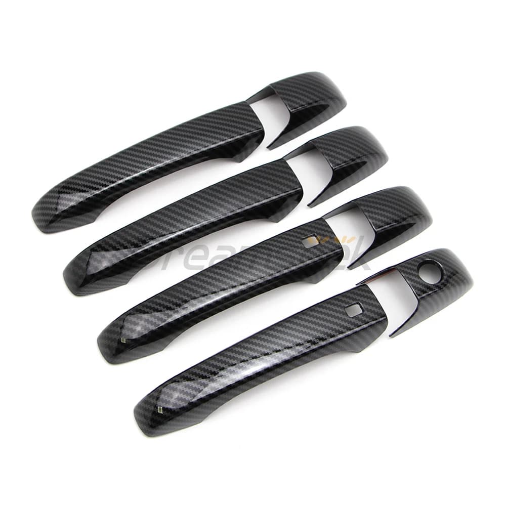 Car Exterior Door Handle Cover for Chrysler 300 300C / Dodge Magnum 2005 2006 2007 2008 Carbon Fiber Style with Smart Keyhole