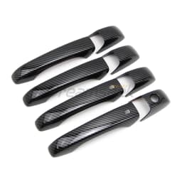Car Exterior Door Handle Cover for Chrysler 300 300C / Dodge Magnum 2005 2006 2007 2008 Carbon Fiber Style with Smart Keyhole