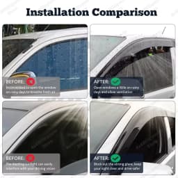 Side Window Deflector Visors For Nissan Navara D40 2006-2010 2011 2012 2013 2014 Weathershields Sun Rain Guard Car Accessories