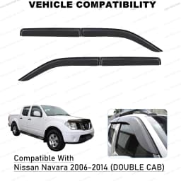 Side Window Deflector Visors For Nissan Navara D40 2006-2010 2011 2012 2013 2014 Weathershields Sun Rain Guard Car Accessories