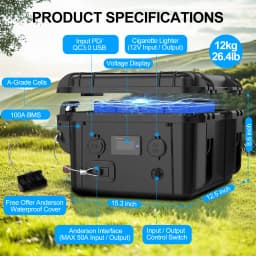 Lifepo4 Battery 12v 100ah 120Ah 200Ah 300Ah 6000+ Cycle Rechargeable Battery Built-in BMS Bluetooth for Solar RV  Fish Finder