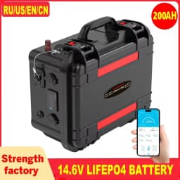Lifepo4 Battery 12v 100ah 120Ah 200Ah 300Ah 6000+ Cycle Rechargeable Battery Built-in BMS Bluetooth for Solar RV  Fish Finder
