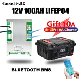 Lifepo4 Battery 12v 100ah 120Ah 200Ah 300Ah 6000+ Cycle Rechargeable Battery Built-in BMS Bluetooth for Solar RV  Fish Finder