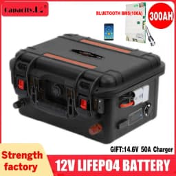 Lifepo4 Battery 12v 100ah 120Ah 200Ah 300Ah 6000+ Cycle Rechargeable Battery Built-in BMS Bluetooth for Solar RV  Fish Finder