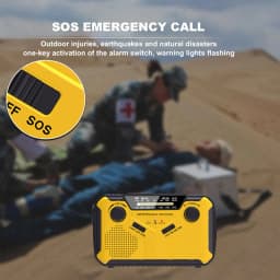 3000mAh Emergency Radio Solar Hand Crank Emergency Radio For Outdoor Survival Climbing Hiking USB Charging Power Bank With
