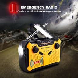 3000mAh Emergency Radio Solar Hand Crank Emergency Radio For Outdoor Survival Climbing Hiking USB Charging Power Bank With