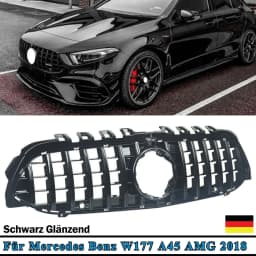 W177 A35 A45 Style Auto Front Bumper Panamericana GTR Grille 2019 2020 2021 2022 Racing Grille for Mercedez Amg GT Grill CAR