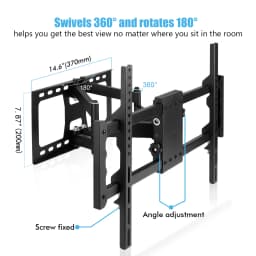 Full Motion TV Wall Mount Tilt Swivel TV Bracket with Dual Arms for 32-85 Inches LED LCD