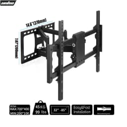 Full Motion TV Wall Mount Tilt Swivel TV Bracket with Dual Arms for 32-85 Inches LED LCD